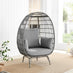 Grey Rattan Garden Egg Chair Seat