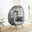 Grey Rattan Garden Egg Chair Seat