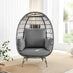 Grey Rattan Garden Egg Chair Seat