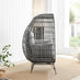 Grey Rattan Garden Egg Chair Seat