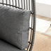 Grey Rattan Garden Egg Chair Seat