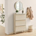 Eira Cream Metal Storage Shoe Cabinet