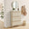 Eira Cream Metal Storage Shoe Cabinet
