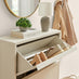 Eira Cream Metal Storage Shoe Cabinet