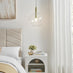 Emily Brass and Smoked Glass Pendant Ceiling Light