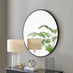 Emma Black Large Round Wall Mirror 100cm