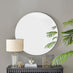 Emma White Large Round Wall Mirror 100cm