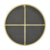 Emma Black Small Round Wall Mirror 60cm