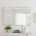Emma Gold Rectangle Wall Mirror 120x80cm