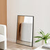 Emma Black Rectangle Wall Mirror 100x66cm