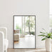 Emma Black Rectangle Wall Mirror 100x66cm