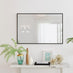 Emma Black Rectangle Wall Mirror 100x66cm