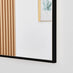 Emma Black Rectangle Wall Mirror 100x66cm
