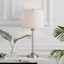 Esme Glass and White Table Lamp