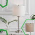 Esme Glass and White Table Lamp