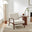 Esmeray Beige Fabric Mid Century Modern Accent Chair