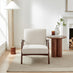 Esmeray Beige Fabric Mid Century Modern Accent Chair
