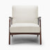 Esmeray Beige Fabric Mid Century Modern Accent Chair