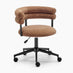 Estelle Terracotta Orange Fabric Swivel Office Chair