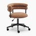 Estelle Terracotta Orange Fabric Swivel Office Chair