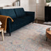 Farah Beige & Blue Persian Inspired Medallion Rug 200x300