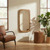 Finley Walnut Wood Medium Rectangle 90x50cm Wall Mirror