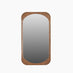 Finley Walnut Wood Medium Rectangle 90x50cm Wall Mirror