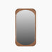 Finley Walnut Wood Medium Rectangle 90x50cm Wall Mirror