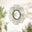 Flora Black Medium Round Flower Frame 80cm Garden Mirror