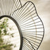 Flora Black Medium Round Flower Frame 80cm Garden Mirror