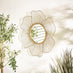 Flora Gold Medium Round Flower Frame 80cm Garden Mirror