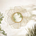 Flora Gold Medium Round Flower Frame 80cm Garden Mirror