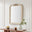 Francis Whitewash Wood Large 110x74cm Overmantle Arch Mirror
