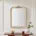 Francis Whitewash Wood Large 110x74cm Overmantle Arch Mirror