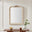 Francis Whitewash Wood Large 110x74cm Overmantle Arch Mirror