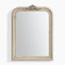 Francis Whitewash Wood Large 110x74cm Overmantle Arch Mirror