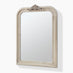 Francis Whitewash Wood Large 110x74cm Overmantle Arch Mirror