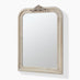 Francis Whitewash Wood Large 110x74cm Overmantle Arch Mirror