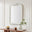 Francis White Wood Large 110x74cm Overmantle Arch Mirror