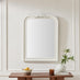 Francis White Wood Large 110x74cm Overmantle Arch Mirror