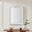 Francis White Wood Large 110x74cm Overmantle Arch Mirror