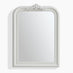 Francis White Wood Large 110x74cm Overmantle Arch Mirror