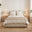 Freja Beige Boucle Fabric Ottoman Double Bed Frame