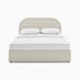 Freja Beige Boucle Fabric Ottoman Double Bed Frame