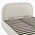 Freja Beige Boucle Fabric Ottoman Double Bed Frame