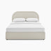 Freja Beige Boucle Fabric Ottoman King Size Bed Frame