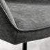 2x Falun Dark Grey Fabric Dining Chairs Black Legs