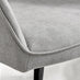 2x Falun Light Grey Fabric Dining Chairs Black Legs