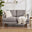 Fleur Taupe Recycled Fabric 2 Seater Sofa
