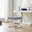 Oxford Modern Grey Velvet And Silver Chrome Stool